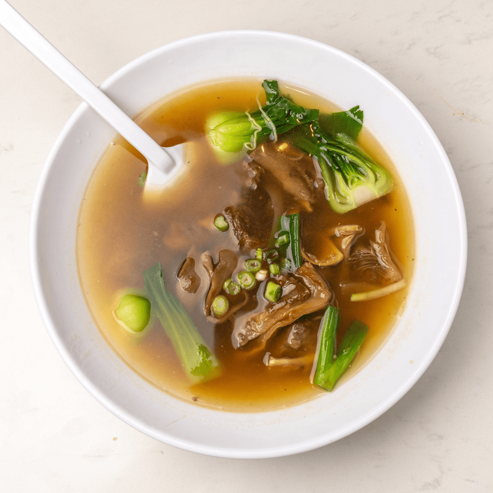 Beef Brisket with Hand Pulled Noodle in Soup.
